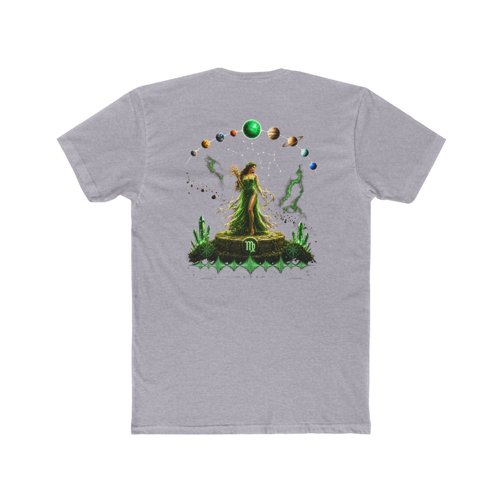 Virgo Zodiac Goddess T‑Shirt — Green Astrology Constellation Tee