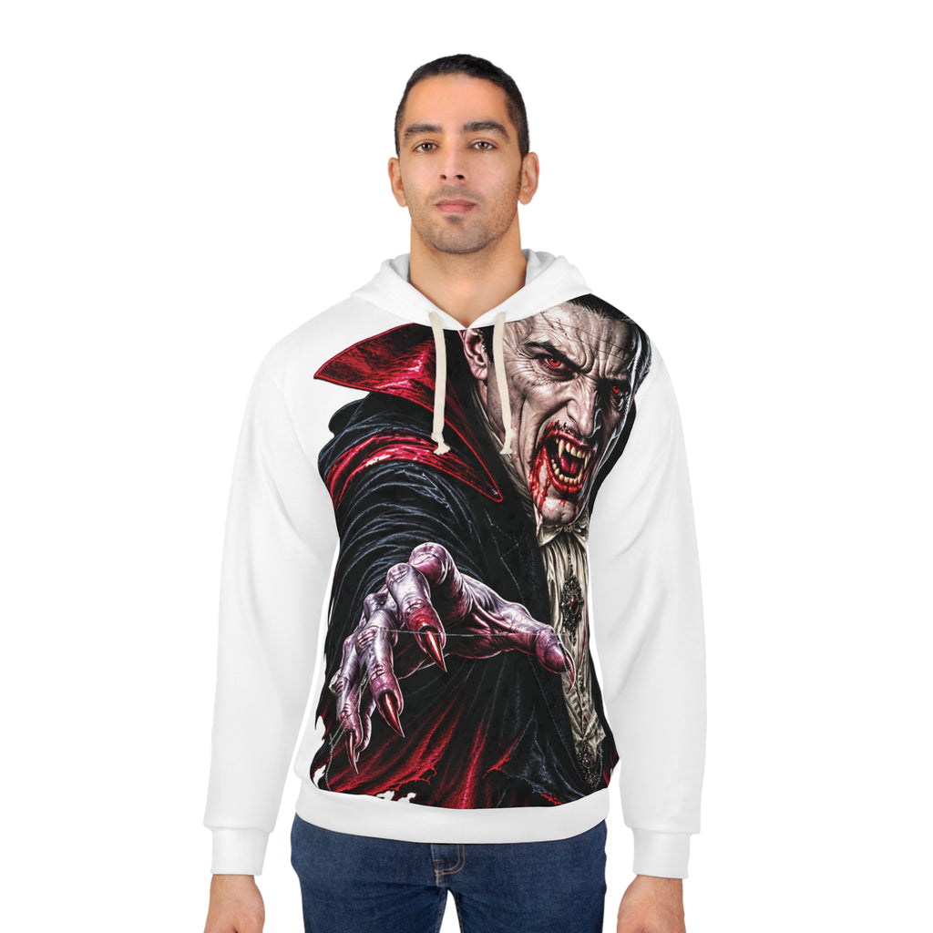 The Count Dracula Back Print Hoodie – Retro Horror Graphic Pullover