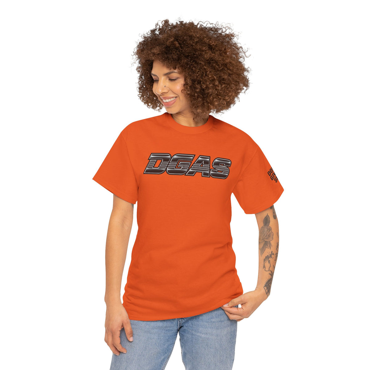 DGAS (Dont Give A Shit) Retro Logo Tee — White Graphic Short Sleeve Shirt
