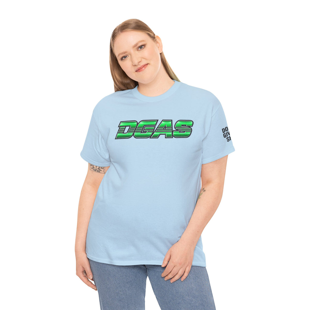 DGAS (Dont Give A Shit) Green Retro Logo Tee — Streetwear Graphic T-Shirt