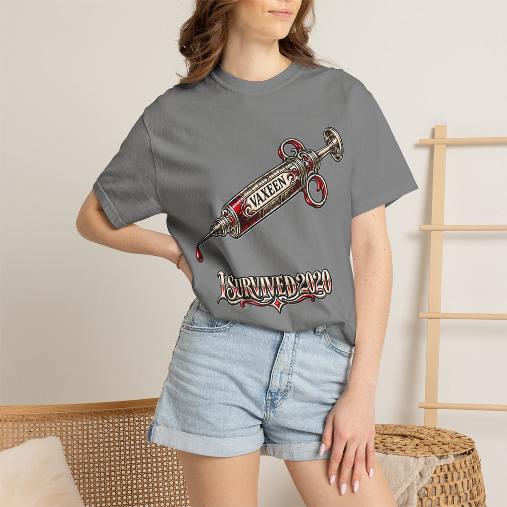I Survived 2020 T-Shirt — Retro Syringe Graphic Tee