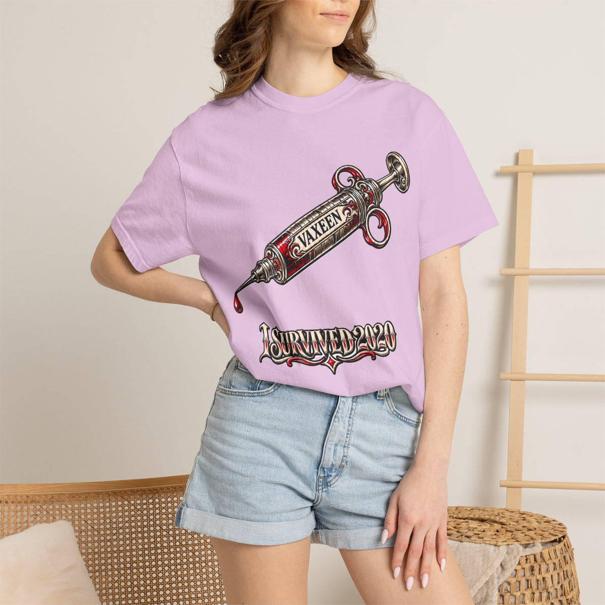I Survived 2020 T-Shirt — Retro Syringe Graphic Tee
