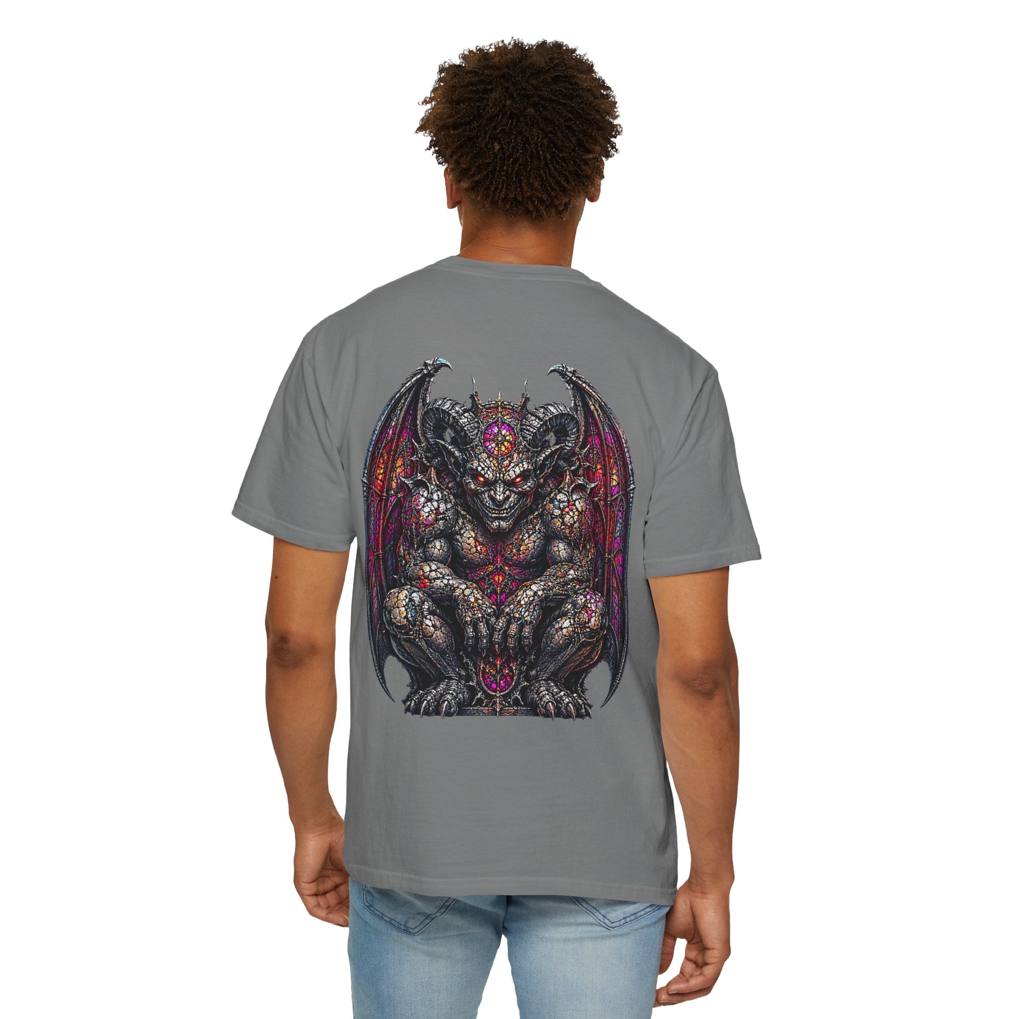 Gargoyle Graphic T-Shirt — Gothic Demon Back Print