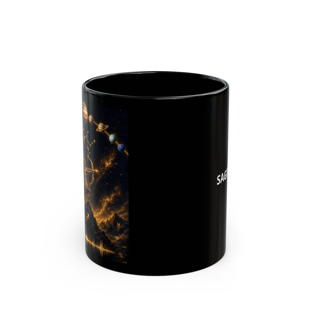 SAGITTARIUS Constellation Black Mug — Zodiac Coffee Cup (11oz, 15oz)