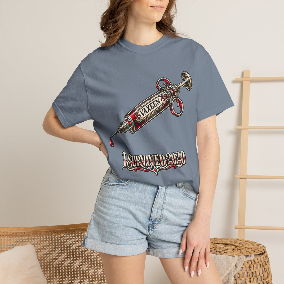 I Survived 2020 T-Shirt — Retro Syringe Graphic Tee