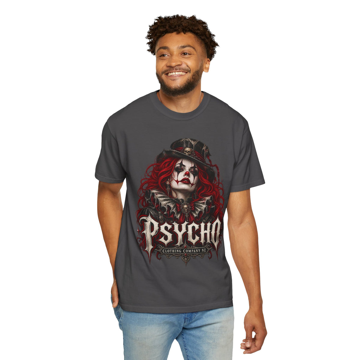 Psycho Female Clown Graphic T-Shirt