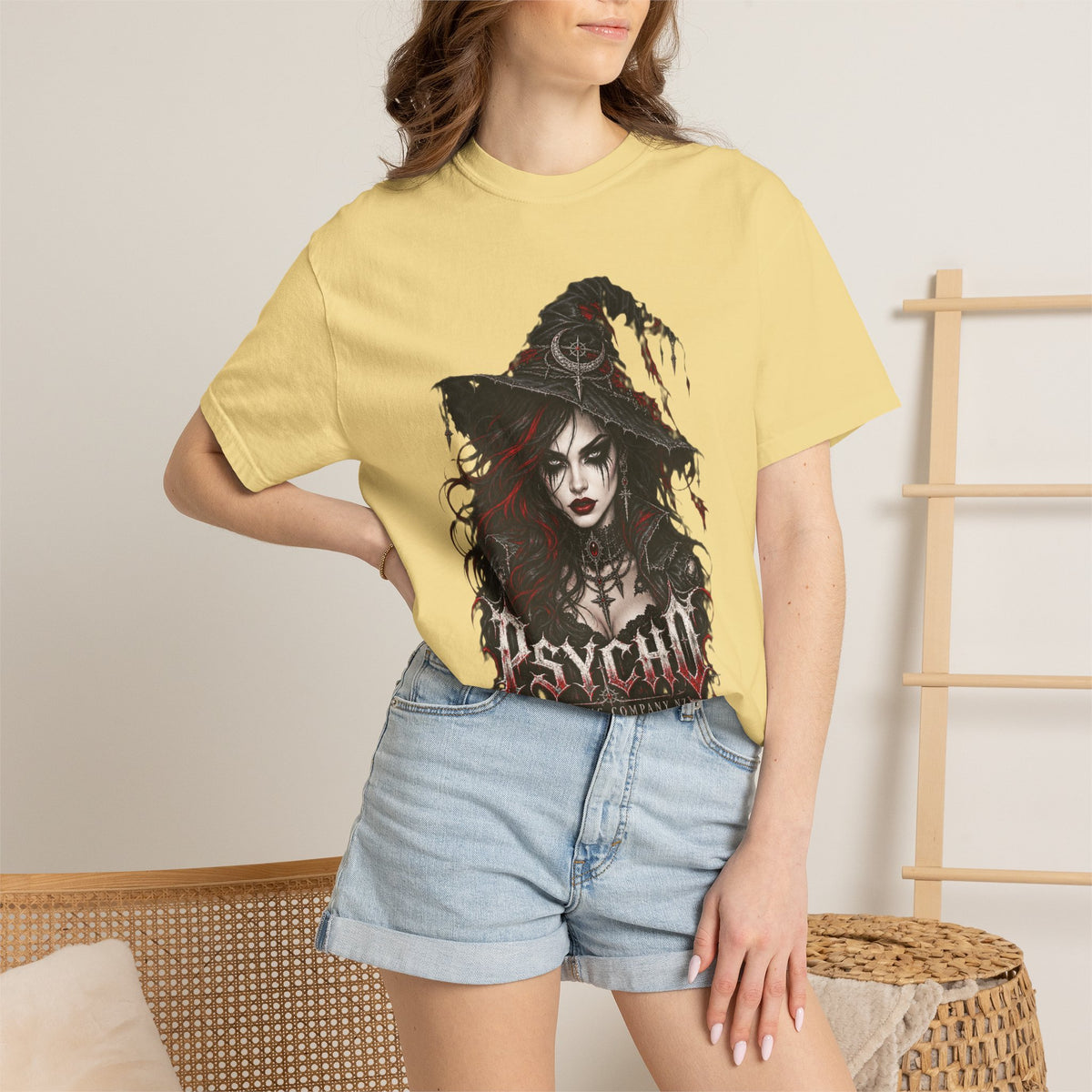 Psycho Witch Gothic Graphic T-Shirt