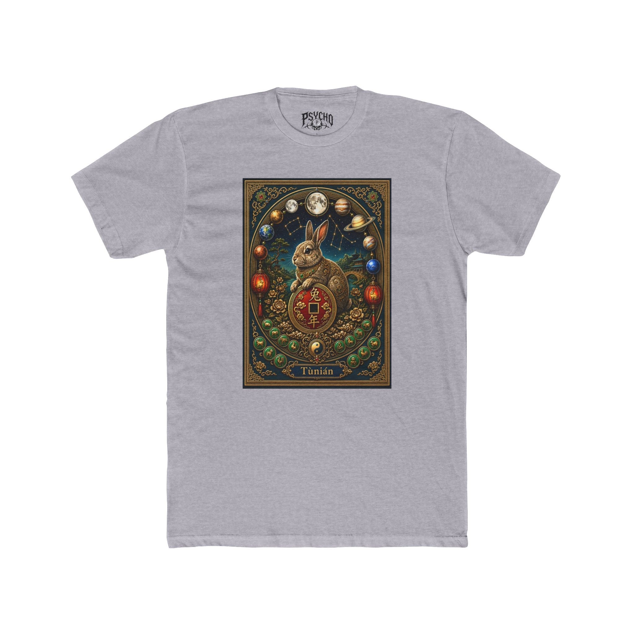 Mystic Rabbit Tarot Tee — Astrological Rabbit Graphic T-Shirt