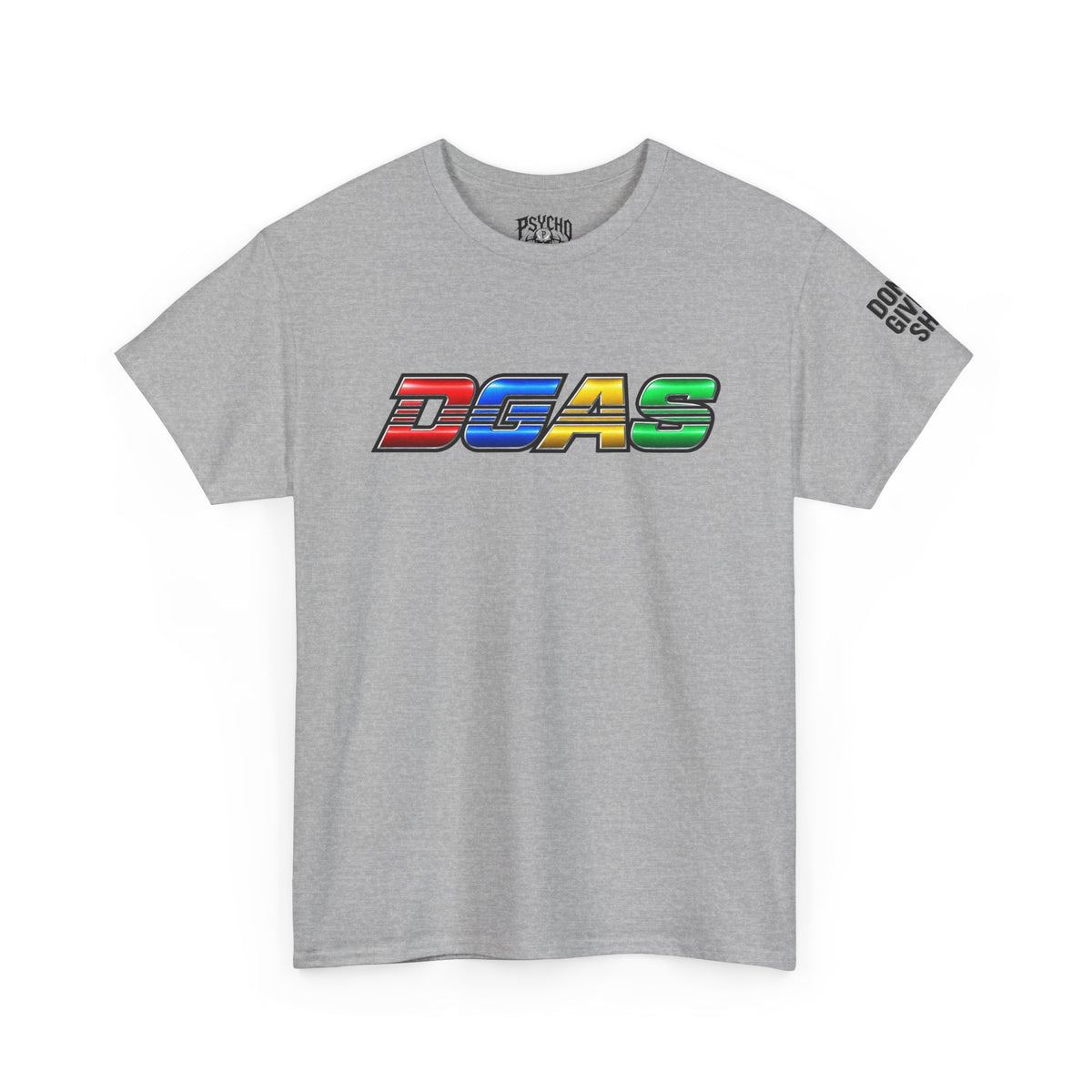 DGAS Dont Give A Shit Retro Rainbow Logo T‑Shirt
