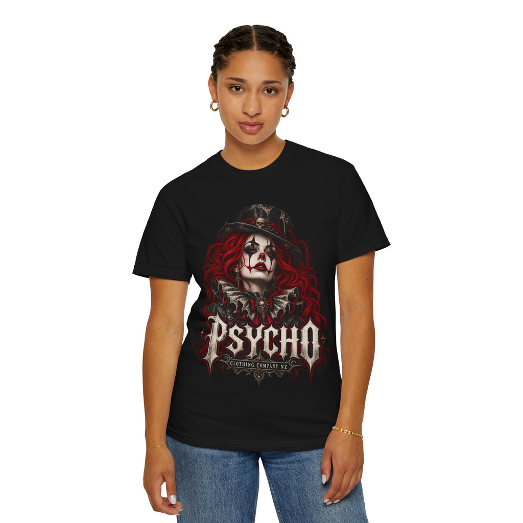 Psycho Female Clown Graphic T-Shirt