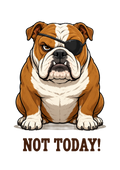 Tee Shirt NOT Today Bulldog / Cat
