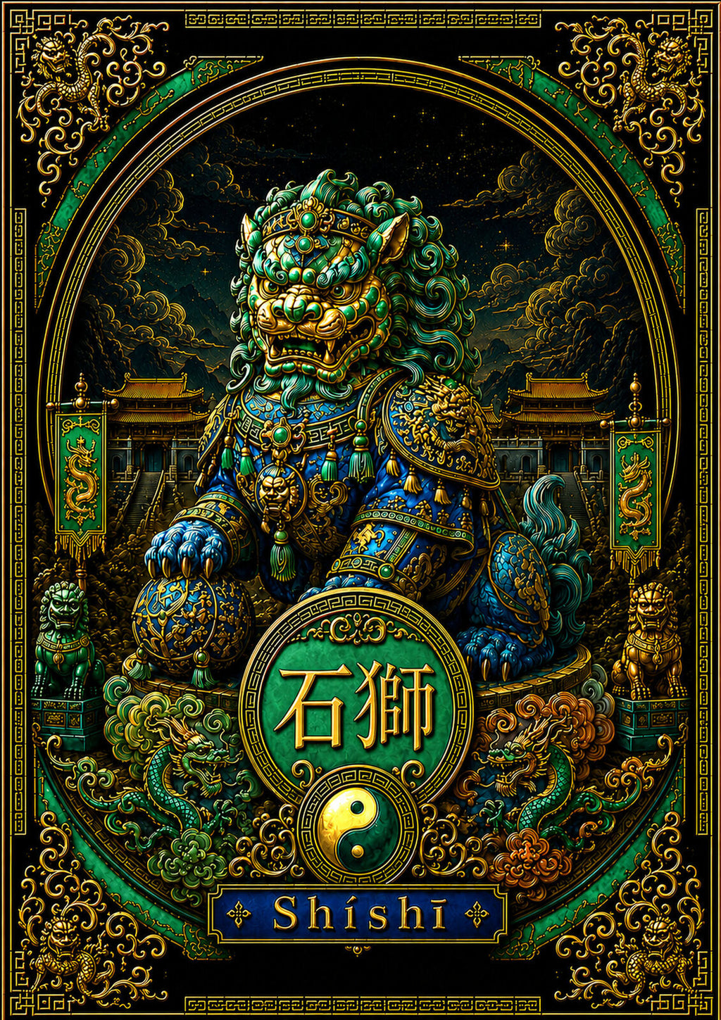 Chinese Zodiac & Imperial Guardian Art Print — Choose Your Design