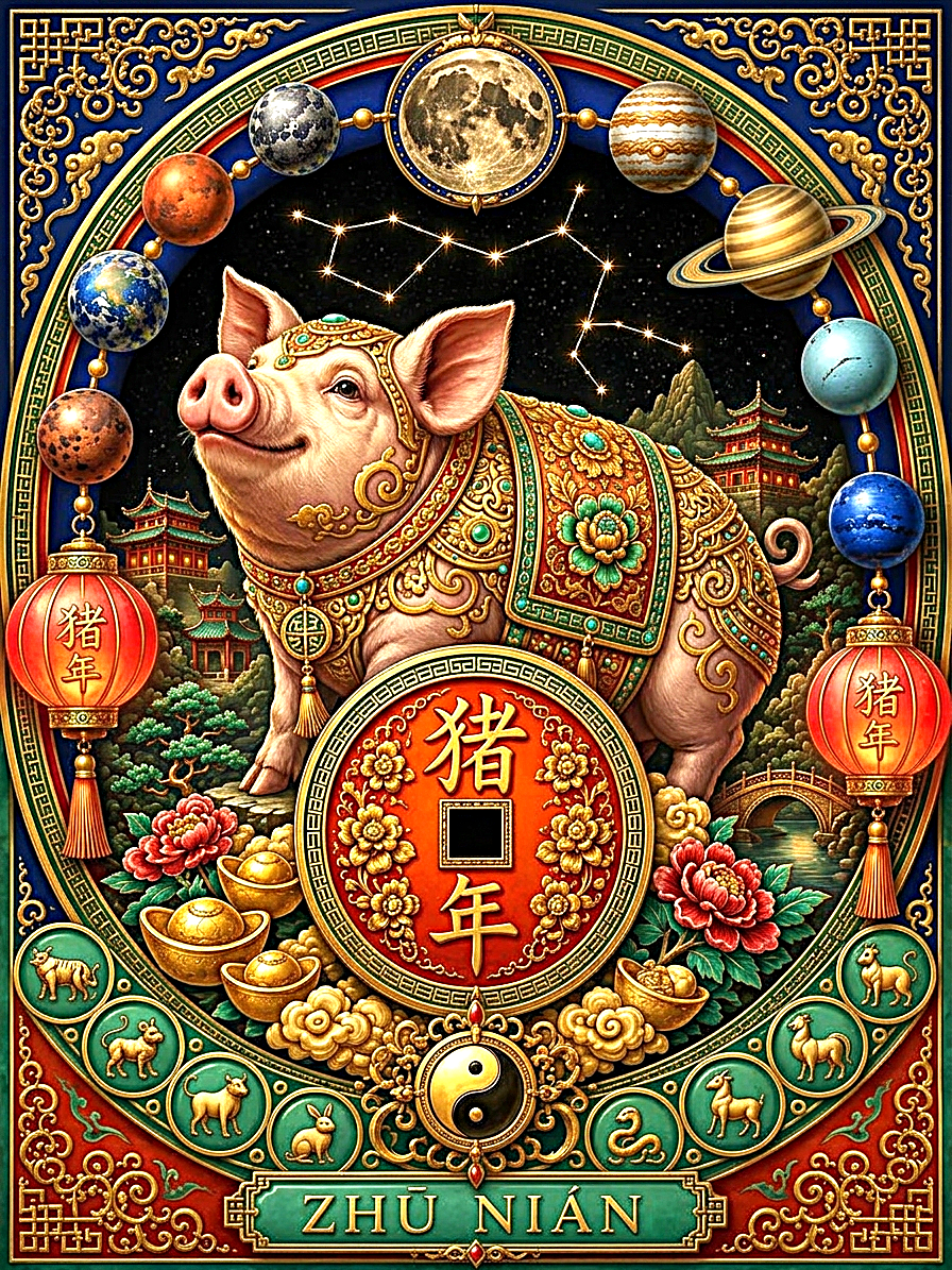 Chinese Zodiac & Imperial Guardian Art Print — Choose Your Design